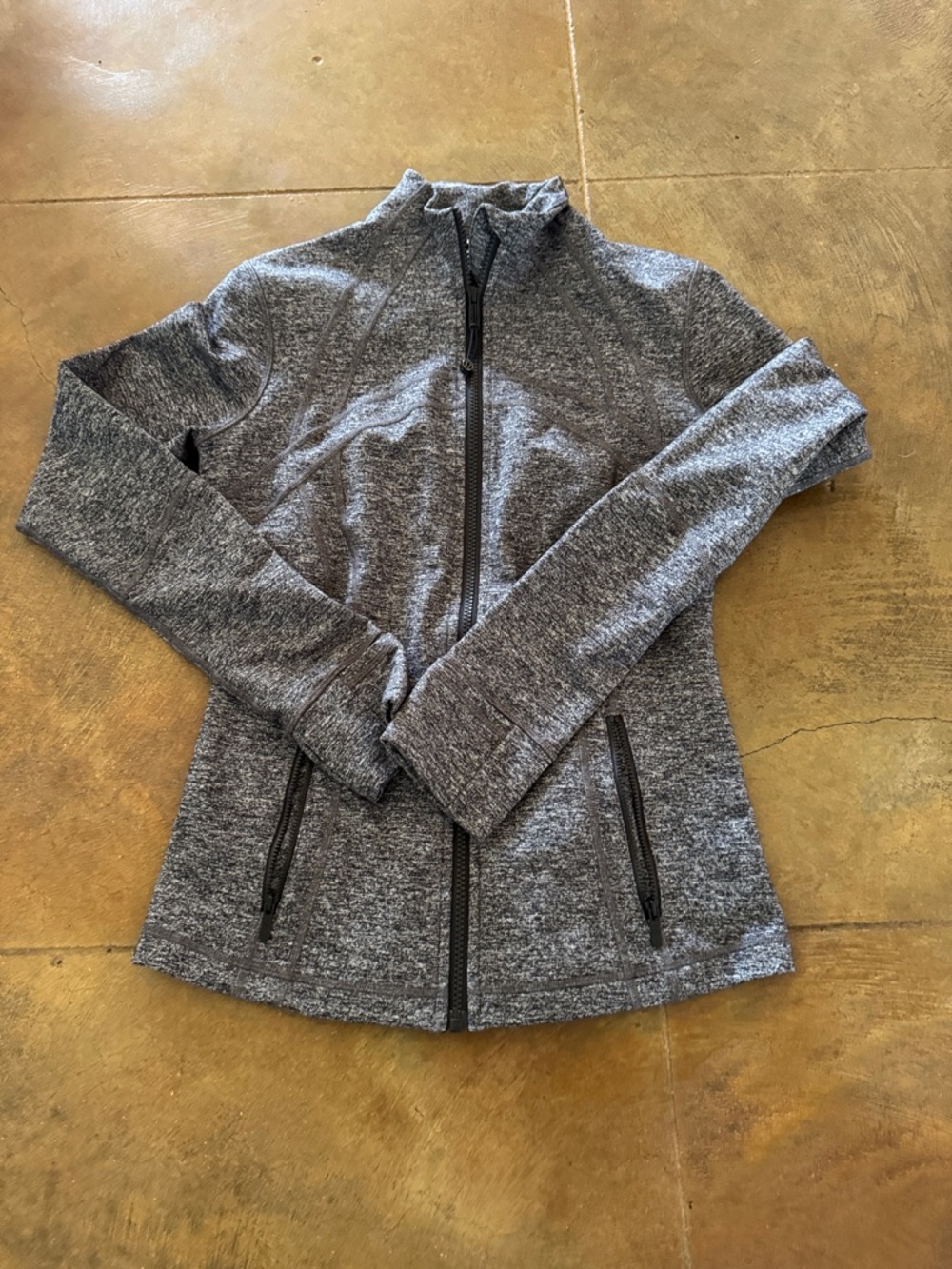 lululemon athletica Heathered Gray Full-Zip Utility Jacket